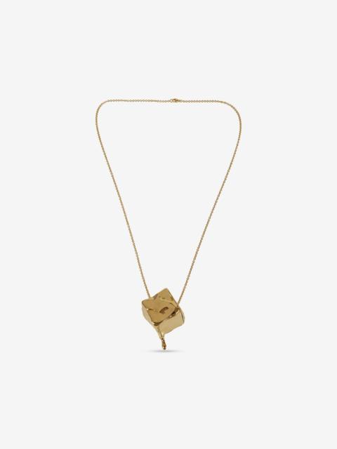 rabanne distorted-cube pendant necklace