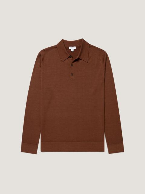 Sunspel Extra‑Fine Merino Knitted Polo Shirt