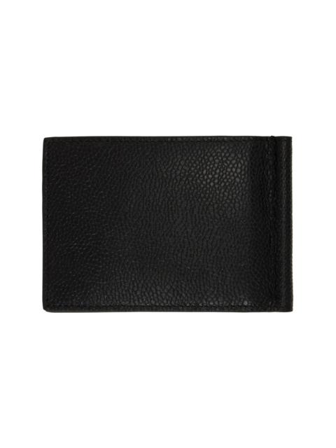 Thom Browne Black Pebble Grain Money Clip Wallet