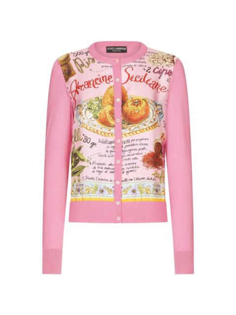 Dolce & Gabbana contrasting-panel button-fastening cardigan