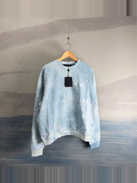Louis Vuitton Louis Vuitton SS26 White Blue Tie-Dye Letter Embroidered Sweater