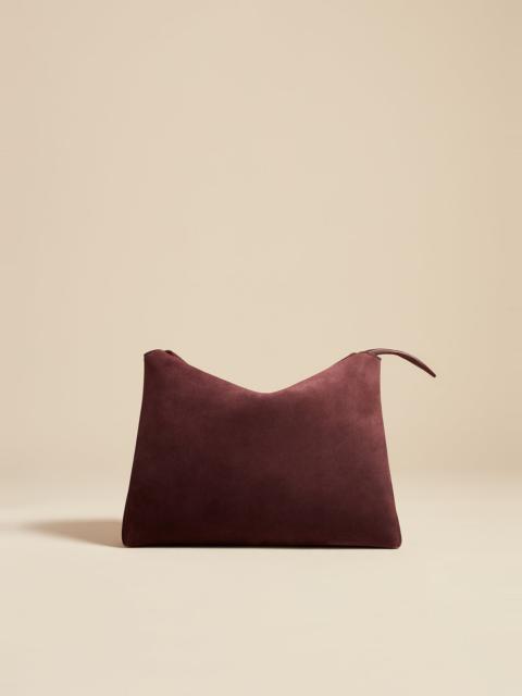 The Lina Crossbody Bag in Rouge Noir Suede