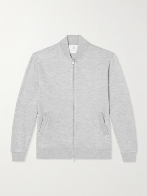 Brunello Cucinelli Cashmere-Blend Zip-Up Sweatshirt