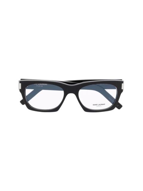 wayfarer-frame glasses