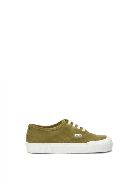 Loewe Terra Vulca lace-up sneaker in suede