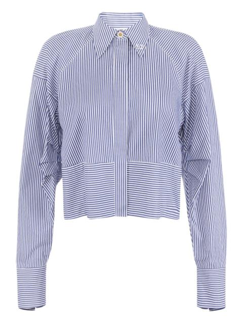 ELISABETTA FRANCHI striped cropped shirt