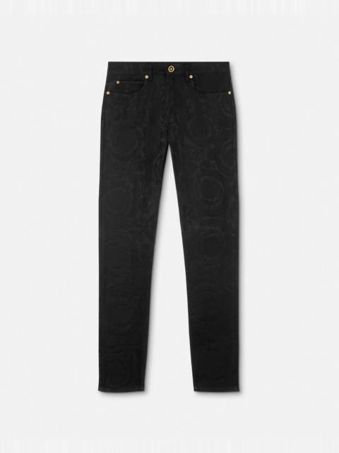 VERSACE Barocco Jacquard Slim-Fit Jeans
