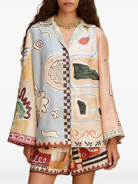 ALÉMAIS Alemais Michelle Silk Shirt