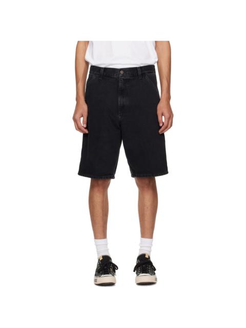 Carhartt WIP Black Single Knee Denim Shorts