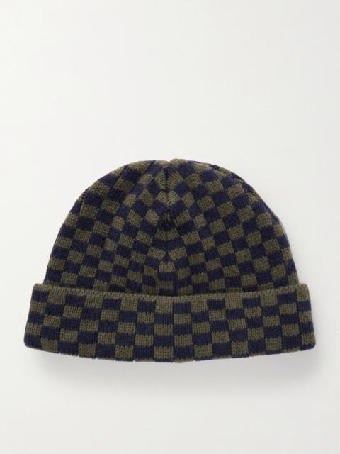 A KIND OF GUISE Ajedrez Checkerboard Alpaca and Merino Wool-Blend Beanie