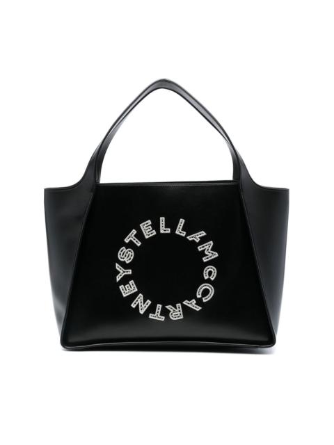 Stella McCartney broderie anglaise-logo tote bag