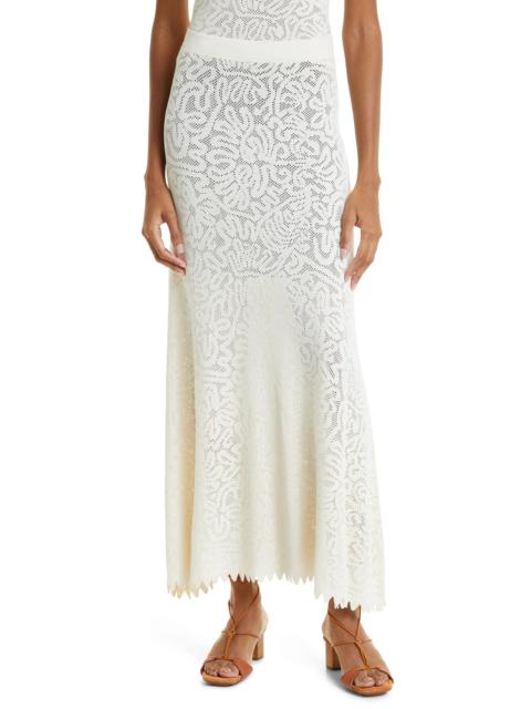 Ros Pointelle Jacquard Maxi Skirt