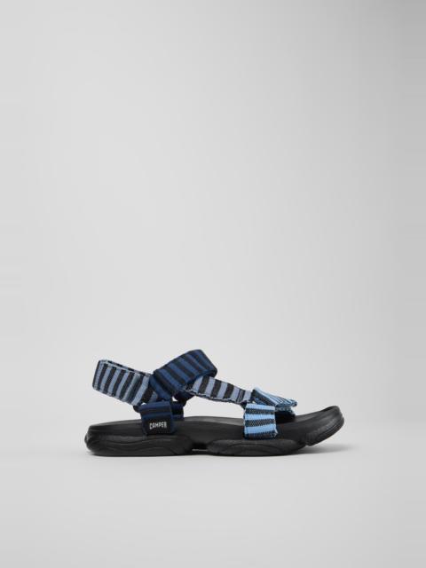 CAMPER Karst Sandal Blue Textile Sandals for Women.