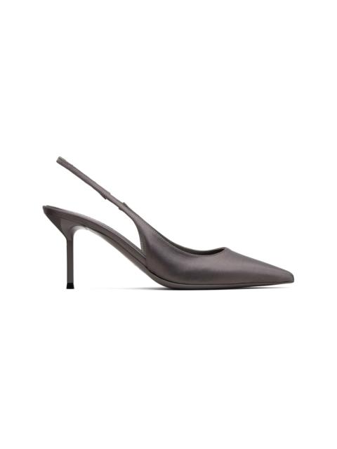 PARIS TEXAS Gray Lidia Slingback 70 Heels