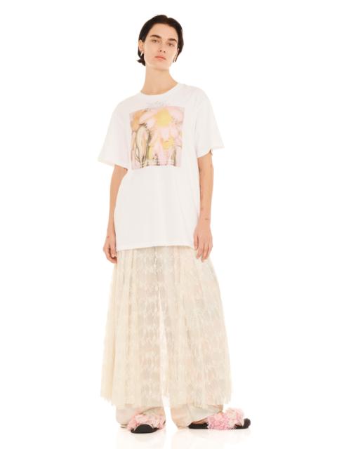 Collina Strada RHINESTONE FLOWER PETAL GRAPHIC TEE