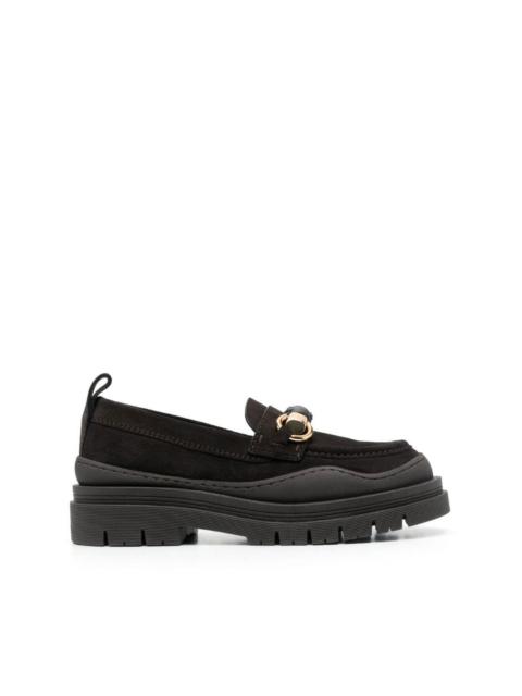 See by Chloé Lylia braid-detail suede loafers