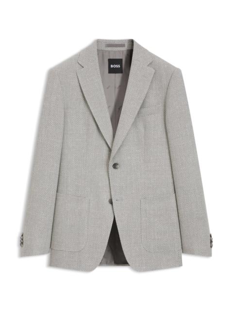 BOSS SLIM-FIT BLAZER IN A PATTERNED VIRGIN WOOL BLEND