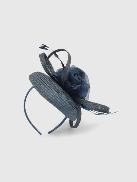 KAREN MILLEN Flower Trim Pillbox Fascinator