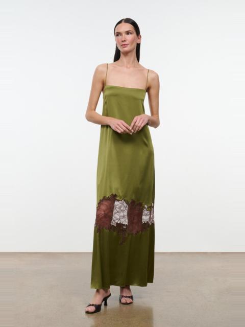 STAUD STAUD DELFINA SILK DRESS PEAR