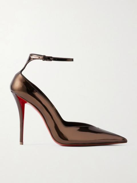 Christian Louboutin Erozee 100 metallic leather pumps Bronze