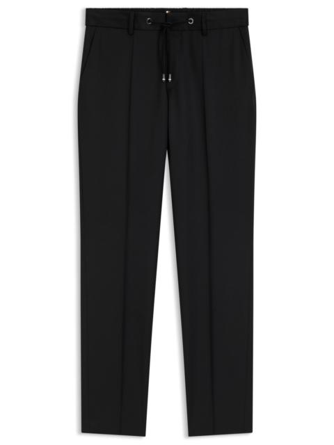 BOSS BOSS ONE SLIM-FIT PANTS IN VIRGIN-WOOL SERGE