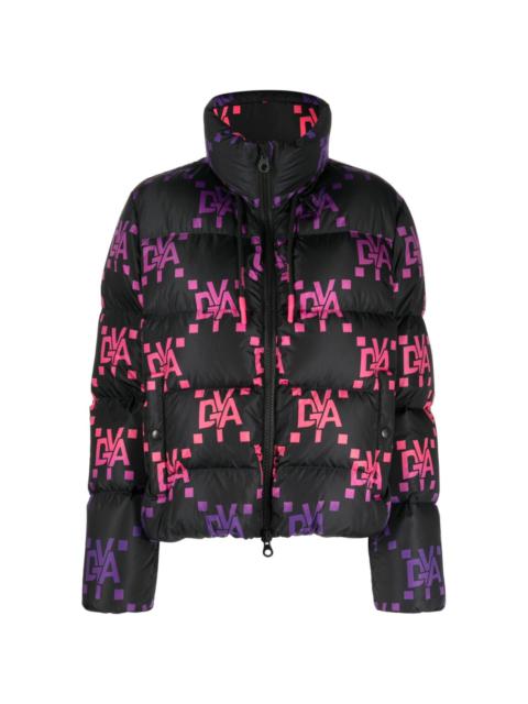monogram-pattern quilted jacket