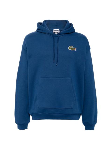LACOSTE loose fit badge hoodie