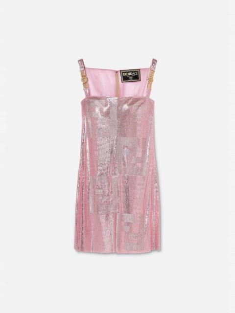 VERSACE Fendace Metal Mesh Mini Dress
