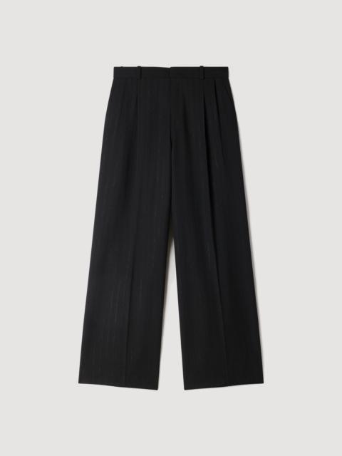 Sandro STRIPED WIDE-LEG TROUSERS