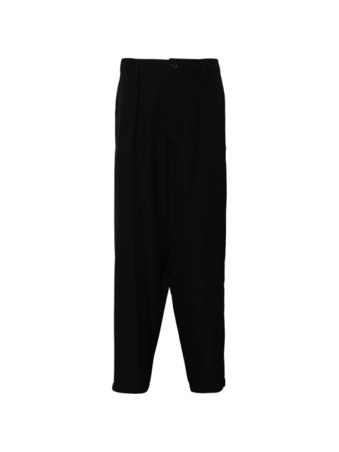 wool tapered trousers