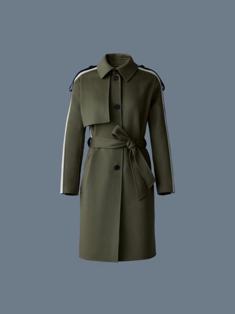 MACKAGE ALIZA Double-face wool stripe trench coat