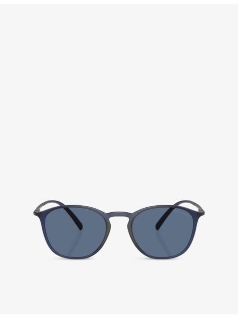 GIORGIO ARMANI AR8186U Round-Frame Nylon Sunglasses