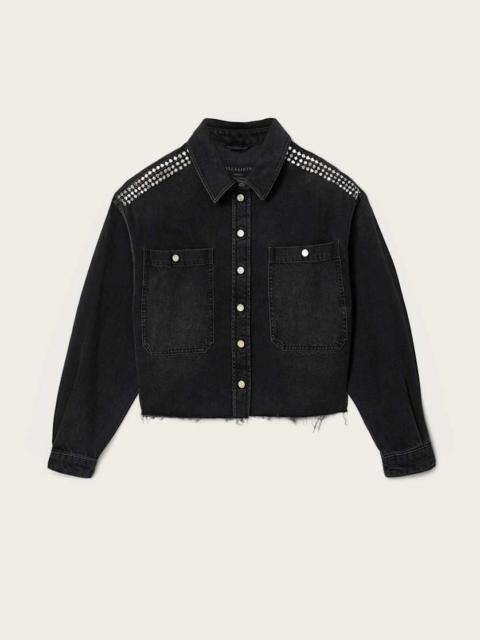 ALLSAINTS NICKY STUDDED BOXY DENIM JACKET