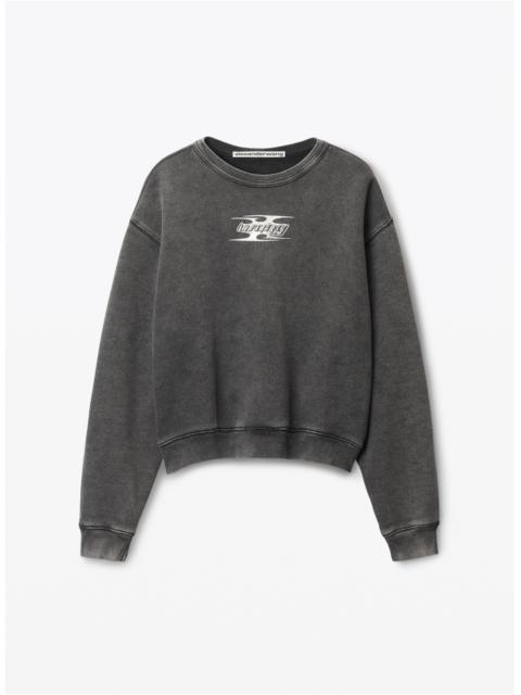 Alexander Wang blade logo-embossed sweatshirt in cotton terry
