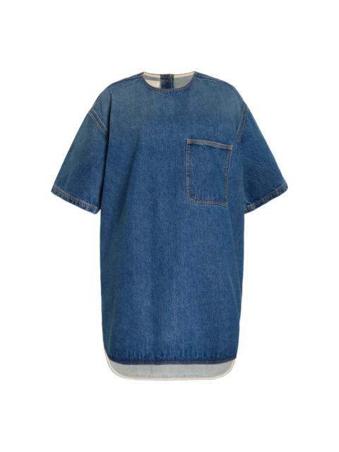 The Joan Denim T-Shirt Mini Dress medium wash