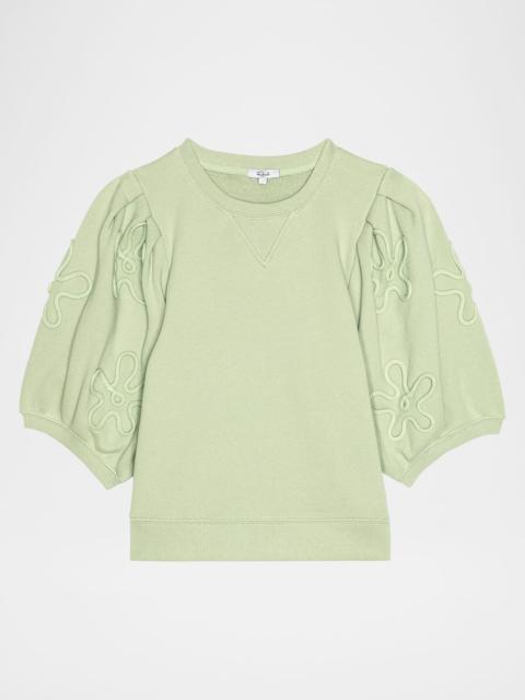 Rails Camy Floral Puff-Sleeve Sweatshirt