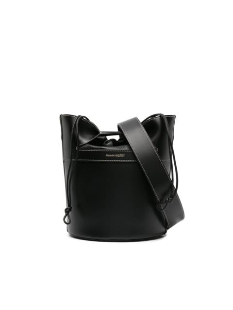 logo-stamp leather bucket bag