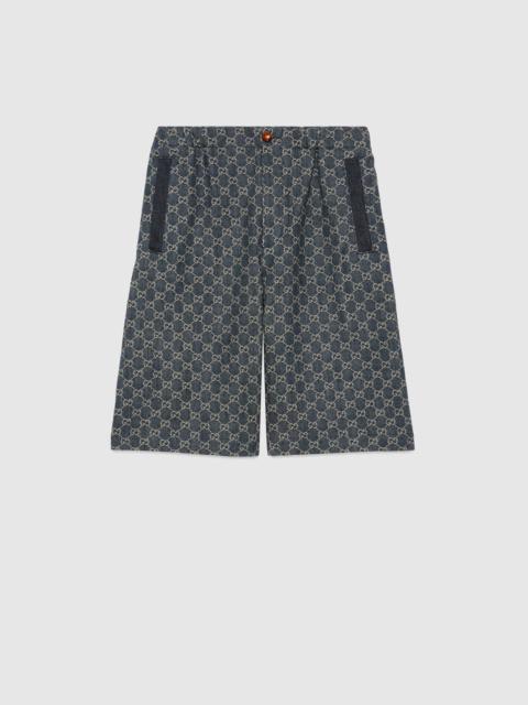 GUCCI Eco washed GG denim shorts