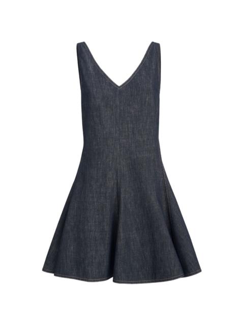 Brunello Cucinelli cotton denim-effect twill mini dress
