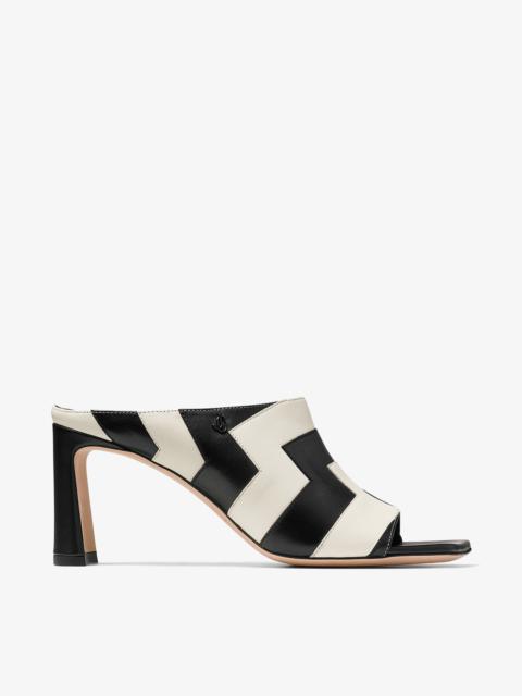 Kinley 75
Black and Latte Avenue Nappa Leather Sandals