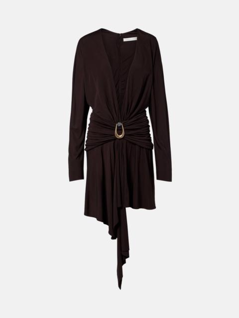 CHRISTOPHER ESBER Stone Pin draped jersey minidress