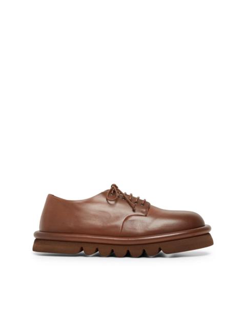 chunky sole leather derby shoes