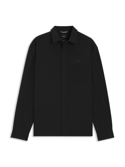 BOSS RELAXED-FIT OVERSHIRT IN WATER-REPELLENT TWILL