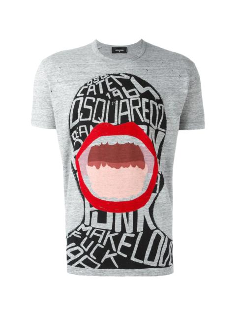DSQUARED2 Drilled and Printed T-Shirt "Grey" S74GD0186-S22742-858M