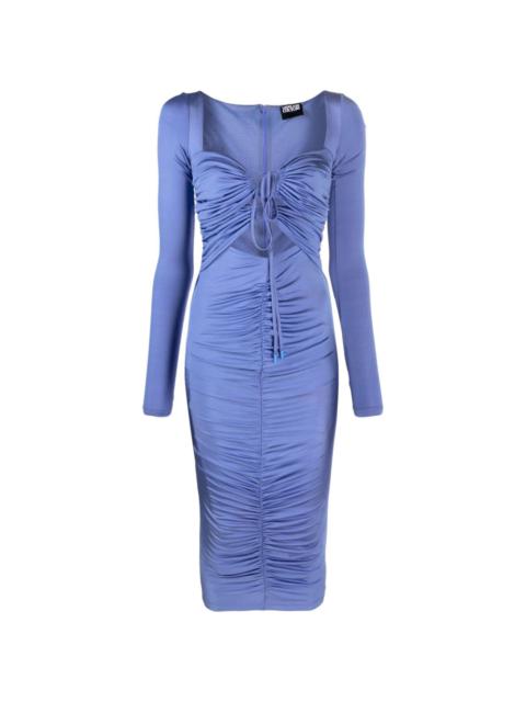 ruched cut-out dress