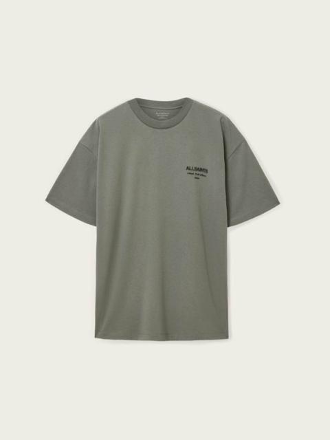 ALLSAINTS XANDER FLOCKED LOGO OVERSIZED T-SHIRT