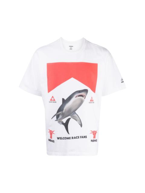 NEIGHBORHOOD x DSC shark-print cotton T-shirt