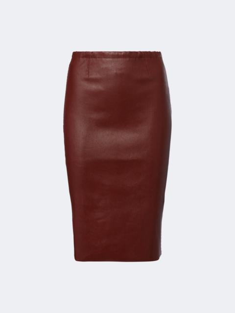 STOULS Gilda leather midi skirt