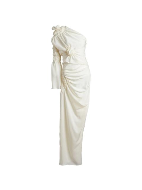 KHAITE Apollo one-shoulder draped long dress