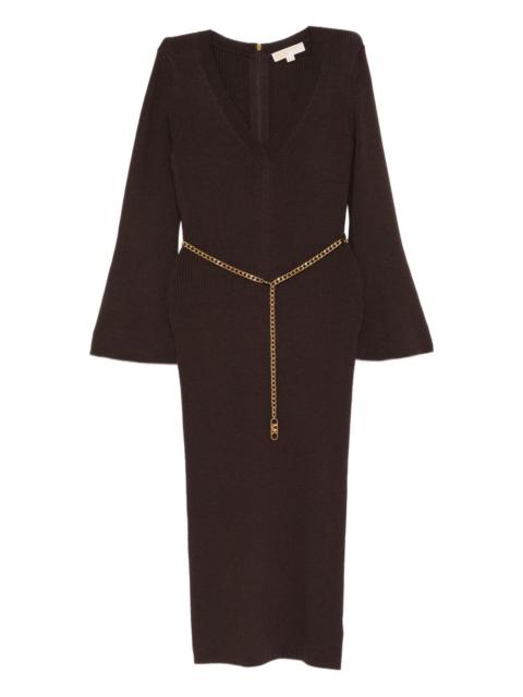 MICHAEL KORS logo-chain midi dress